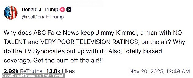 Trump's responded to the Democrats' message in a controversial Truth Social post Thursday