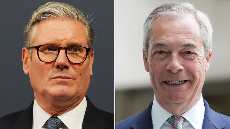 Sir Keir Starmer and Nigel Farage. Pics: PA