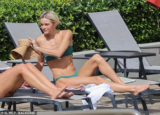 She was snapped catching some rays in the searing conditions out in Hawaii