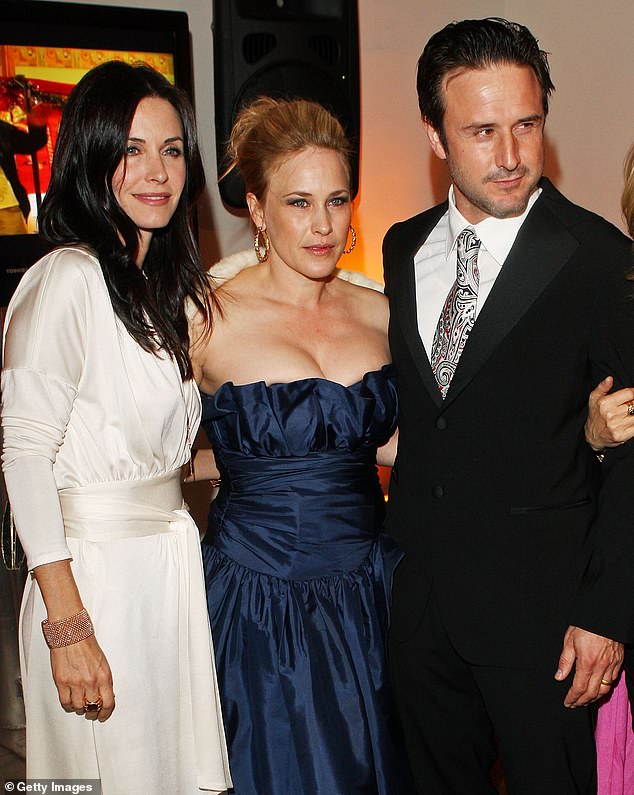Courteney was previously married to Patricia's younger brother David from 1999 until their divorce was finalized in 2013; The trio pictured in 2008
