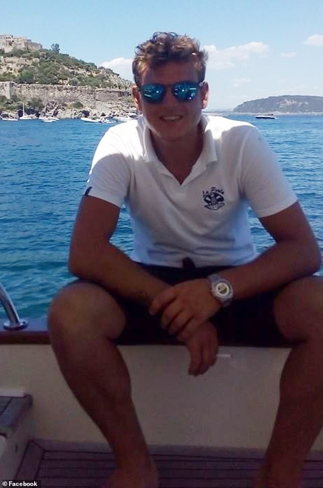 The boat's captain, Elio Persico (pictured), 32, was sentenced to four years and nine months in prison for manslaughter after testing positive for alcohol and cocaine in his system
