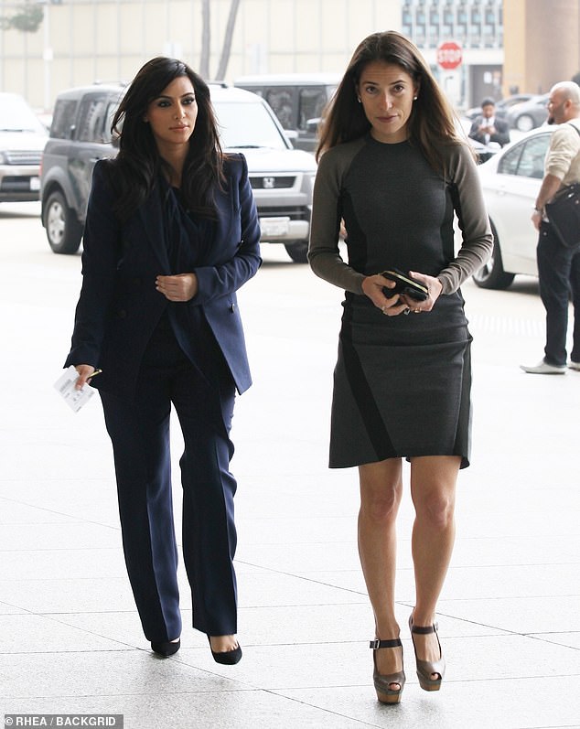 Laura pictured in Beverly Hills with her client Kim Kardashian