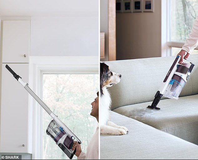 The vacuum comes with handheld accessories, making it easier to clean counters, stairs and hard-to-reach spots