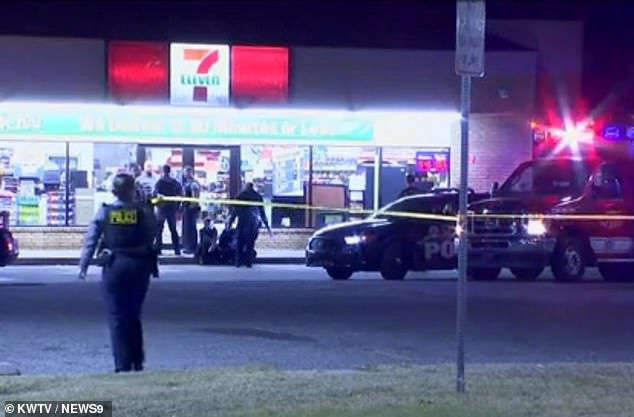 Thompson was later arrested at hospital and charged with assault and battery, threatening acts of violence, attempting to pass a fake bill, and a felony warrant for violating parole