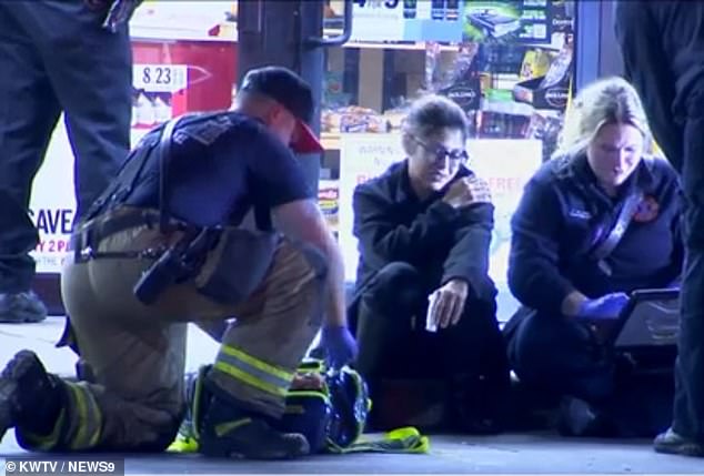 The former 7-Eleven employee was attacked by a man, identified as 59-year-old Kenneth Thompson, who fled from the scene and called 911 after being injured by the gunshot