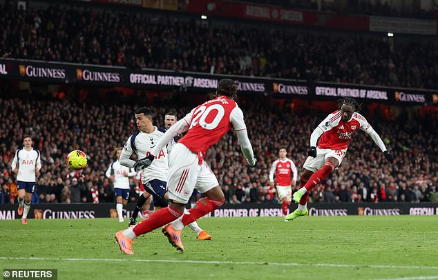 Boyhood Arsenal fan Eze lets fly to complete a dream evening at the Emirates and seal a thumping win for the Gunners