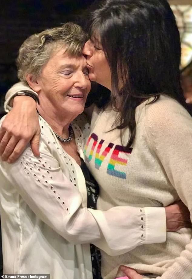 Emma wrote of her mum: 'She was 98, mother of 5, grandmother of 17, great grandmother of 7 – she was feisty, outrageous, kind, loving and mischievous. Lucky old heaven'