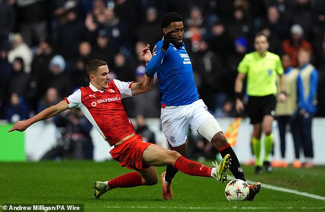 Youssef Chermiti once again struggled up front as his tough start to life at Rangers continued