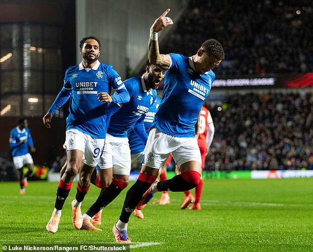 Captain James Tavernier fired the hosts in front at Ibrox on the stroke of half-time