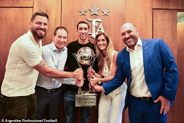 Angel Di Maria's team were handed the title in a behind-closed-doors ceremony this month