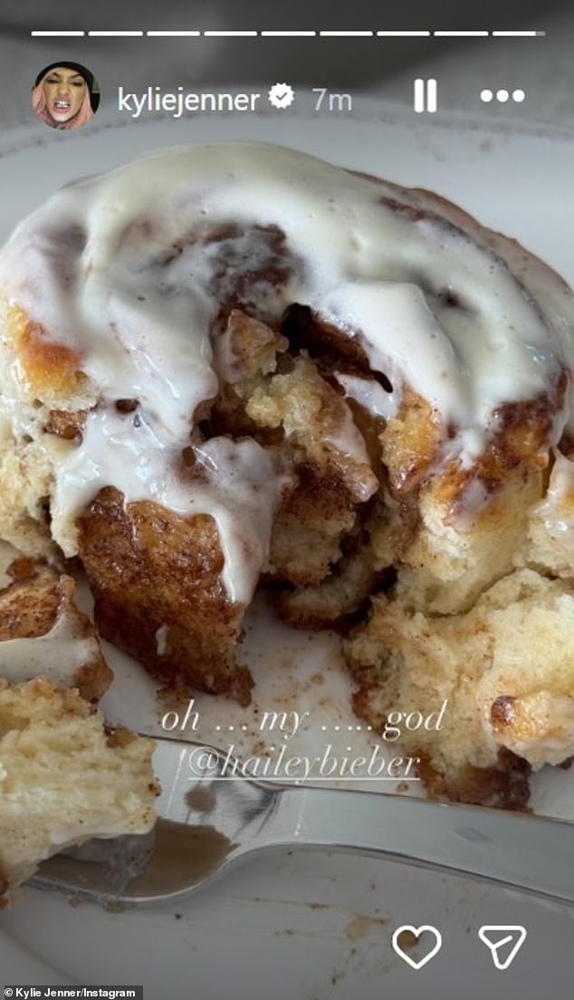 The 28-year-old Kardashians producer-star certainly approved of Baldwin's cooking as she Instastoried: 'Oh... my... god!'