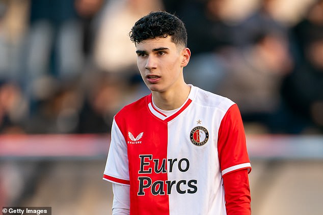 The 19-year-old was only named in his first competitive matchday squad in the Eredivisie on the weekend