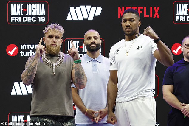 Joshua is set to face Jake Paul in a headline-grabbing bout in Miami later this month