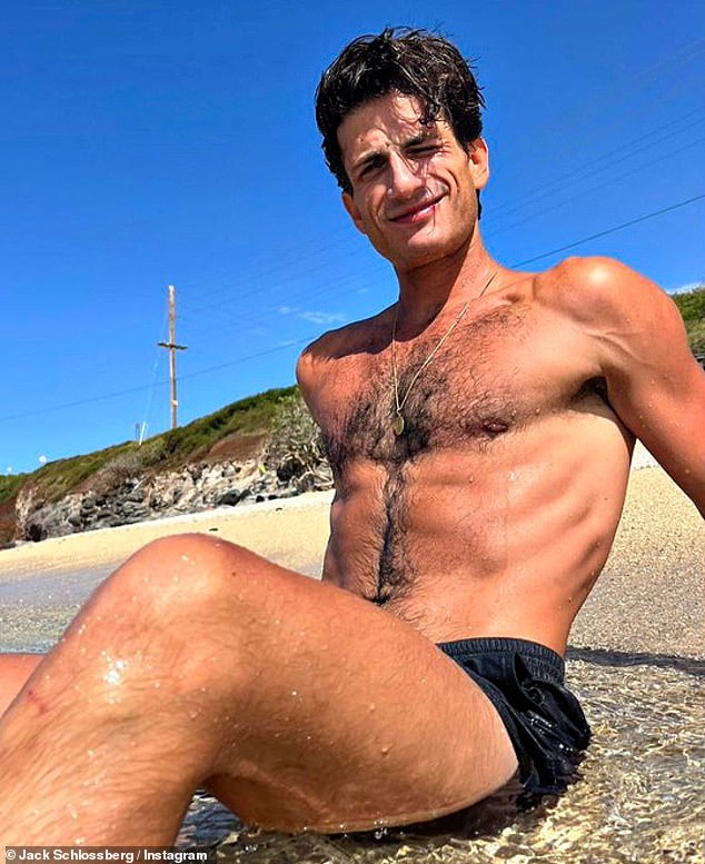 Kasky is up against Jack Schlossberg (pictured), TikToker and grandson of President John F. Kennedy known for his viral shirtless social media posts and razor-sharp jaw.