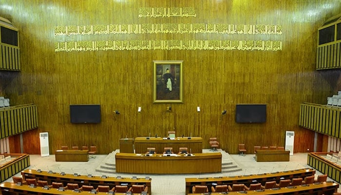 An undated image of the Senate of Pakistan hall. — Senate website