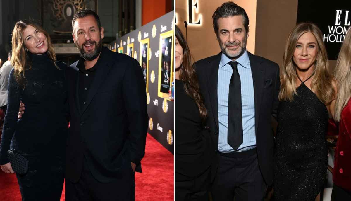 Adam Sandler joins pal Jennifer Aniston and Jim Curtis for double date