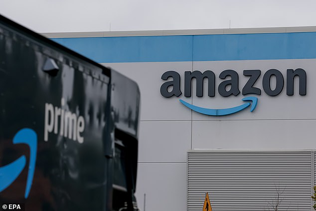 Record high: Shares in US technology giant Amazon rose another 6% to $259 after it struck a £29bn cloud computing deal with OpenAI