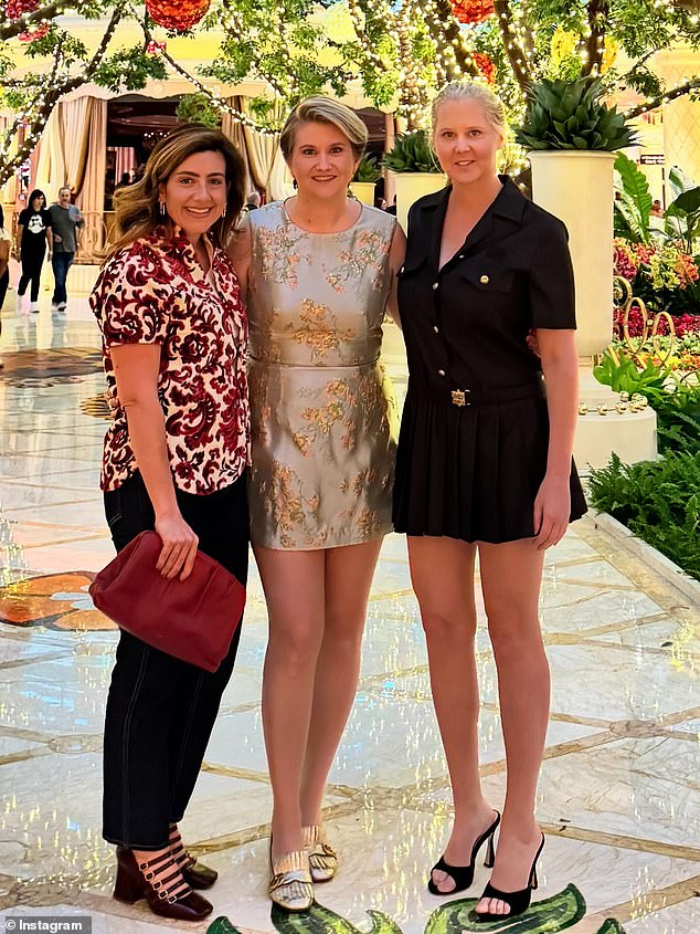 The transformation has not gone unnoticed either - a recent photo displaying her trim physique during a trip to Vegas earned rave reviews