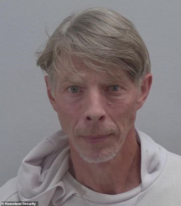 Mark Booth Bennett (pictured) was arrested at the Norfolk International Airport