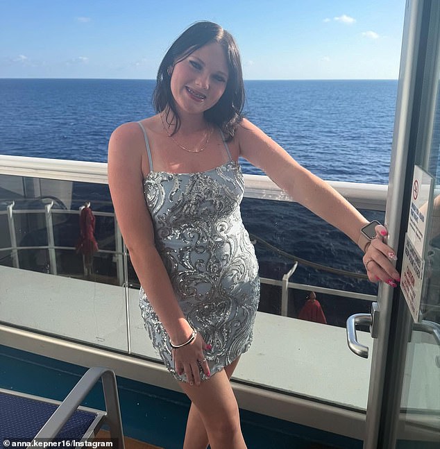Anna Kepner was found dead at 11.17am on November 7 while she was on a Carnival cruise ship with her family