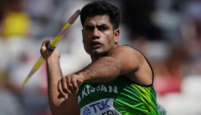 Pakistan’s Arshad Nadeem in action during the World Athletics Championship at the National Athletics Centre, Budapest, Hungary, on August 25, 2023. — Reuters