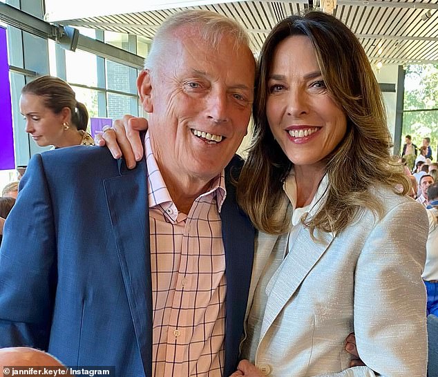 Aussie TV legend Sandy Roberts (pictured with fellow Seven star Jennifer Keyte)