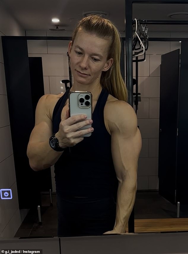 The Queensland-based police officer was hailed for the amazing feat online - but some commenters also baselessly accused her of being on steroids