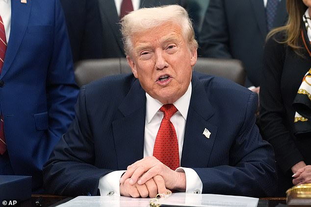 US President Donald Trump speaks in the Oval Office of the White House yesterday