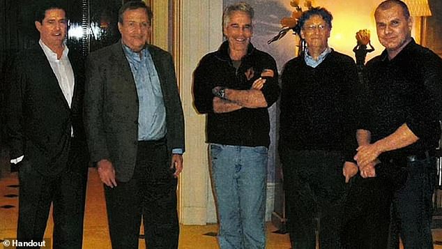Bill Gates 'loved' Jeffrey Epstein, but his former wife Melinda banned them from speaking, texts reveal (Pictured: Jes Staley, Larry Summers, Jeffrey Epstein, Bill Gates and Boris Nikolic)