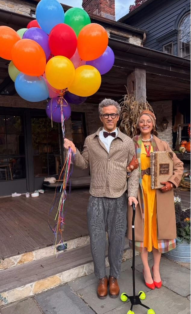 Blake Lively seems to have celebrated her recent Justin Baldoni legal win. For Halloween the 38-year-old beauty and her husband Ryan Reynolds had fun dressing up in costumes. They were the old couple Carl and Ellie from the 2009 animated classic film Up
