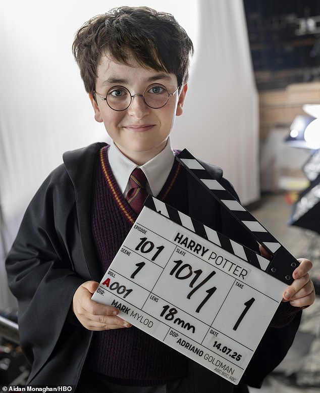 Daniel Radcliffe has 'passed on the torch' to child actor Dominic McLaughlin, 11, (pictured) who is playing Harry Potter in the new TV adaptation, with a sweet letter of support