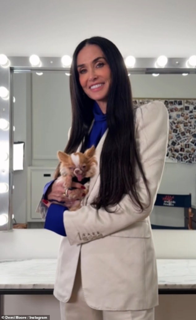 The Substance star is rarely spotted without the adorable pooch, since adopting her during the Covid pandemic in 2020