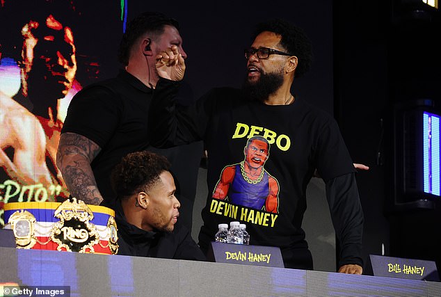 Bill Haney and Brian Norman Sr had to be held back by security during Thursday night's press conference after yet another heated exchange between the two camps