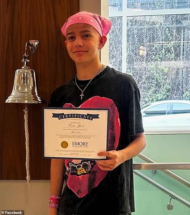 Caden Speck, 18, was diagnosed with a rare and aggressive form of brain cancer in 2022