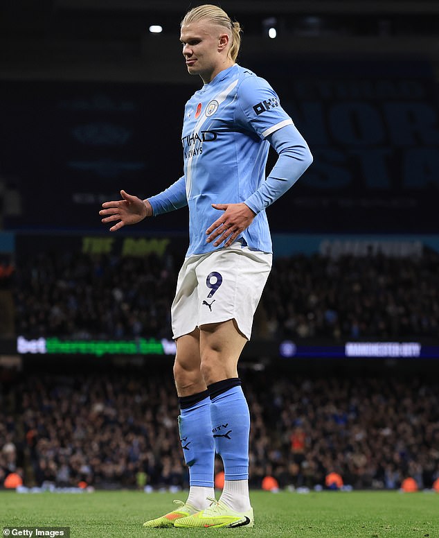 Erling Haaland whipped out the robot celebration after he scored against Bournemouth