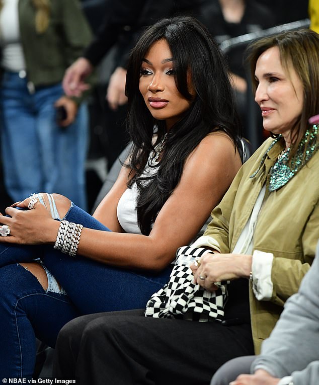 Megan Thee Stallion made her first courtside appearance as an NBA WAG last month