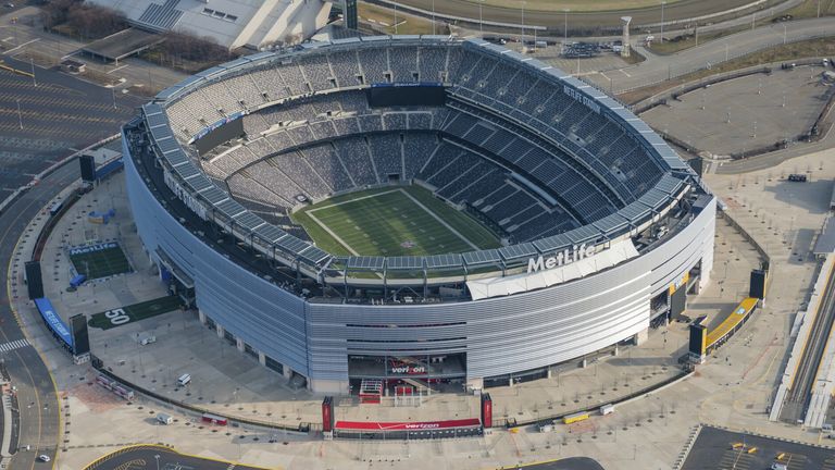 Aerial view of Metlife Stadium, New Jersey, where the final will be played. Pic: AP