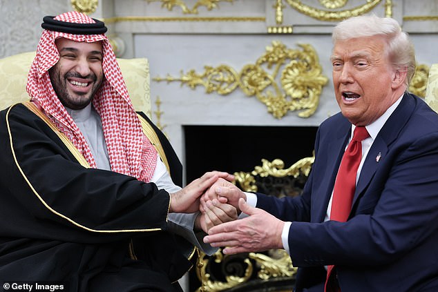 President Donald Trump had a chummy meeting with Mohammed bin Salman at the White Huse on Tuesday, November 18, 2025 where he defended the Saudi Crown Prince against questions about the assassination of journalist Jamal Khashoggi