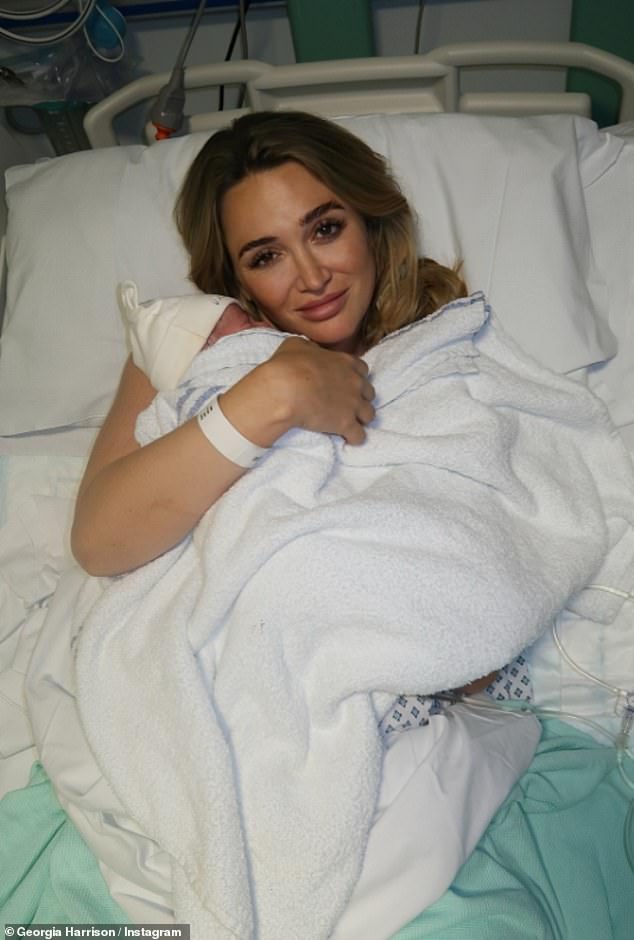 Georgia Harrison has confirmed she's given birth to a baby girl after leaving fans guessing with a Halloween post on Friday