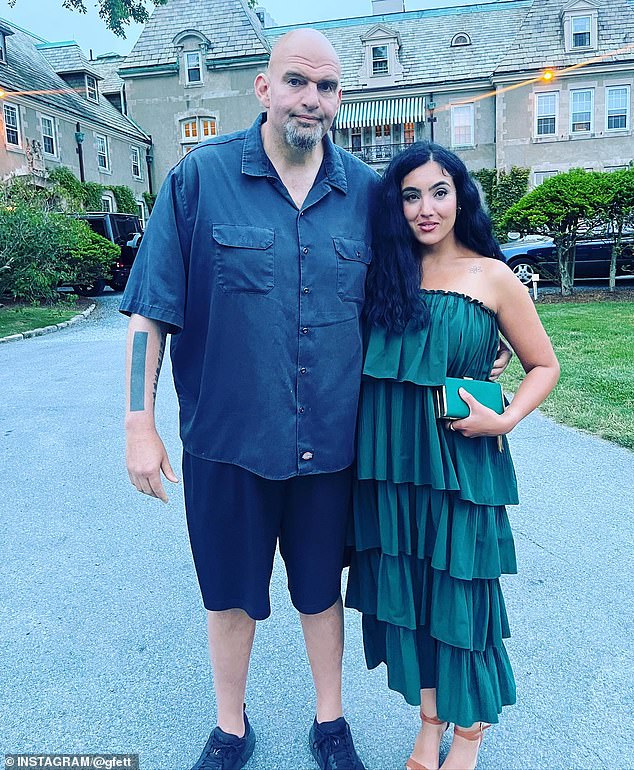 Pennsylvania's Democratic Senator John Fetterman (left) is out with a new memoir, Unfettered, which also includes a chapter written mostly by his wife Gisele Fetterman (right)