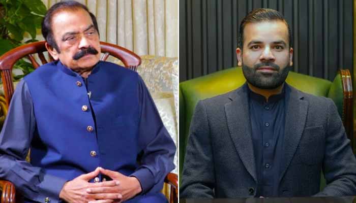 Rana Sanaullah, Special Assistant to the Prime Minister on Political Affairs (left) and Minister of State for Law and Justice Barrister Aqeel Malik. — APP/Facebook/@BarristerAqeelMalik/File
