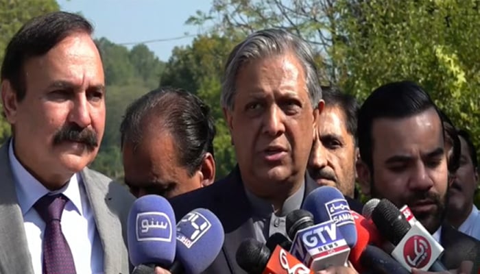 Federal Minister for Law Azam Nazeer Tarar addresses media in Islamabad after the cabinet meeting on November 8, 2025. — ScreengrabviaGeoNews