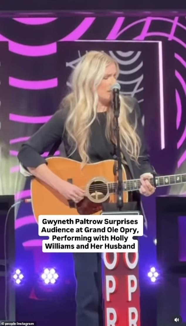 Holly Williams and her husband, musician Chris Coleman, had invited the actress to perform with them, as they rang her 2013 hit Drinkin