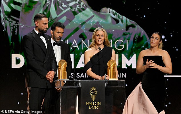 Hannah Hampton was presented the Yachine Trophy by Mary Earps just last month