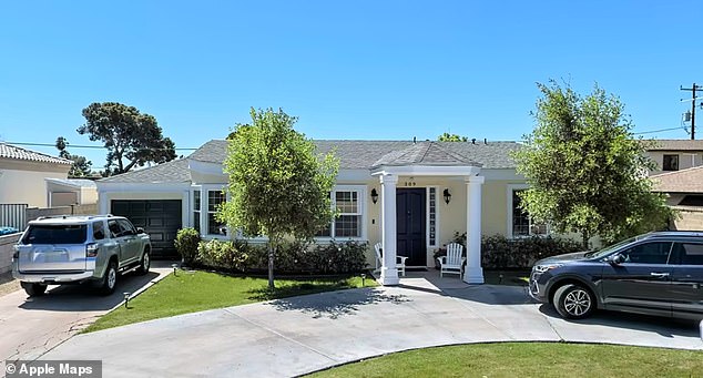 Scholtes was found dead about 5.20am on Wednesday in his car in the garage (left) of the $1 million home in Phoenix