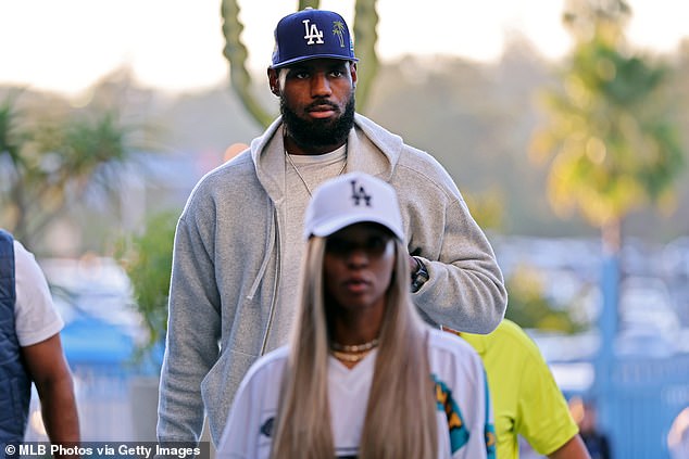 LeBron James attended Game 4 of the World Series with his wife Savannah