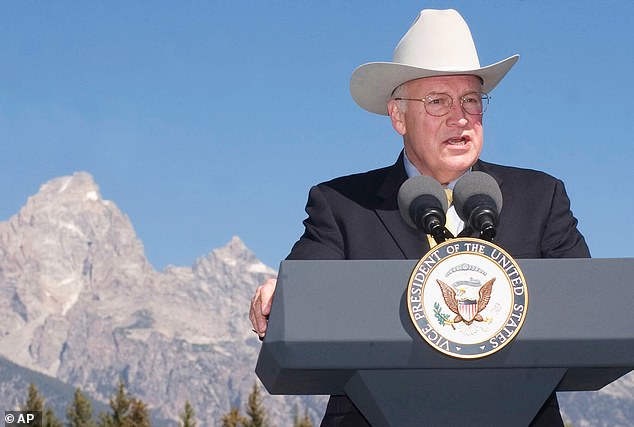 At the event and just nine days after his death, Vance brutalized Vice President Dick Cheney (pictured)  for being bad at his job