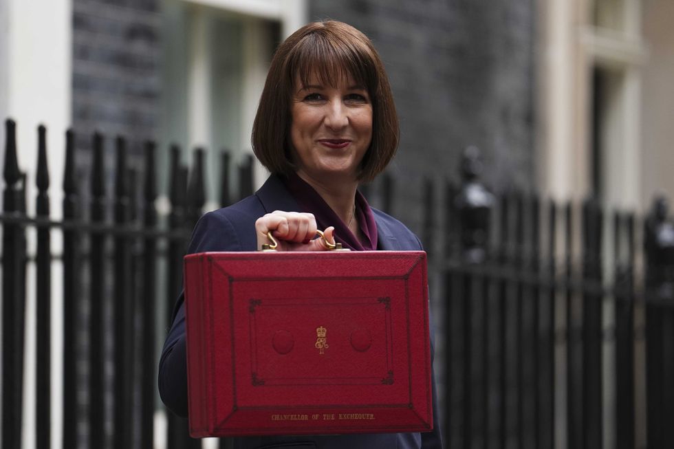 Rachel Reeves holding the Budget