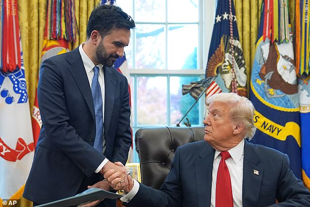 New York City Mayor-elect Zohran Mamdani met with President Donald Trump in the Oval Office on Friday. Trump congratulated the 34-year-old on his recent electoral victory