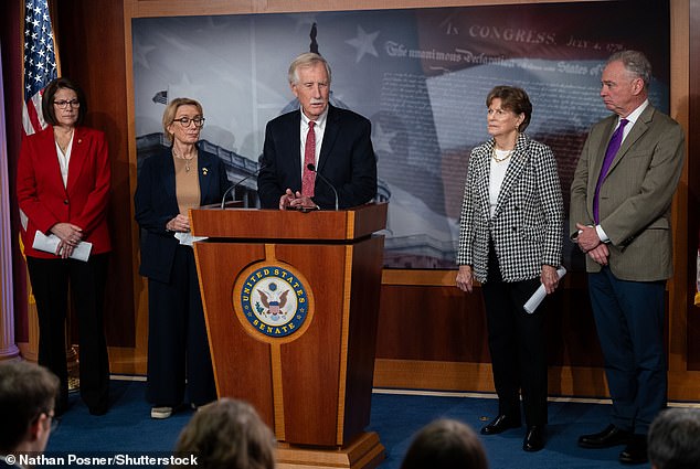 Immediately after the vote, Independent Senator Angus King held a press conference alongside the Democrats who, with him, voted with the Republicans to push the bill through